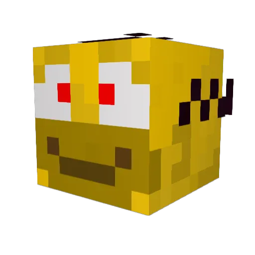 Renat Minecraft avatar head, 3D render