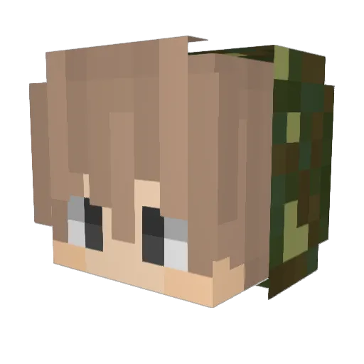 Renatich Minecraft avatar head, 3D render