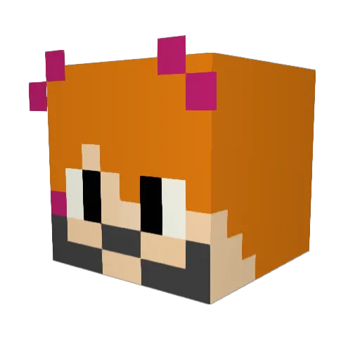 Renato_HD Minecraft avatar head, 3D render