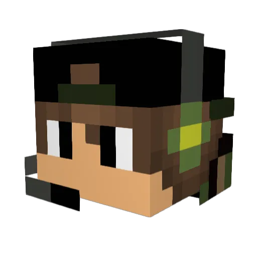 RenaudGYT Minecraft avatar head, 3D render