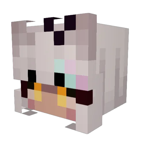 Renauni Minecraft avatar head, 3D render