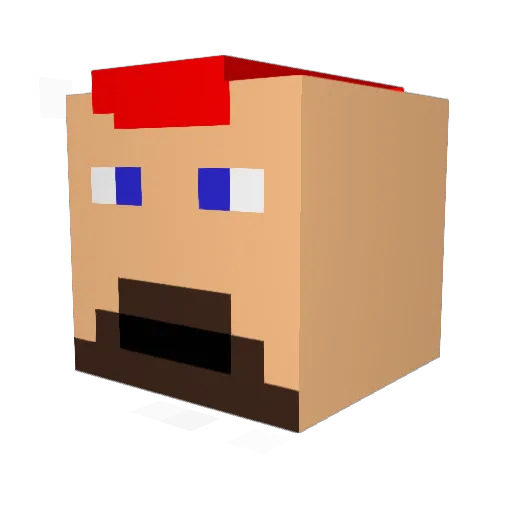 Renax31 Minecraft avatar head, 3D render