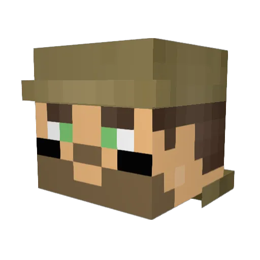 Renbil Minecraft avatar head, 3D render