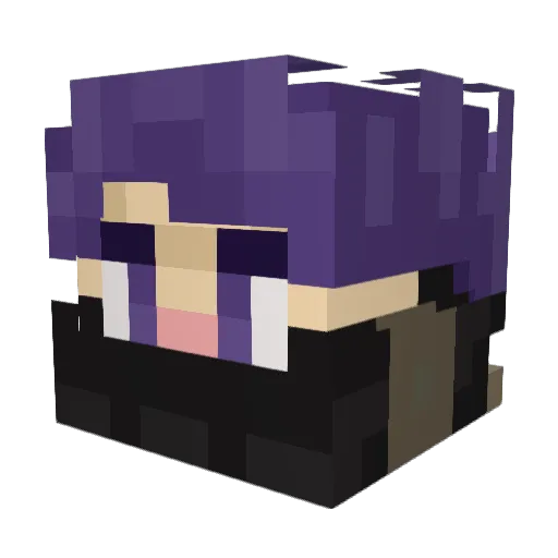 Rencal Minecraft avatar head, 3D render