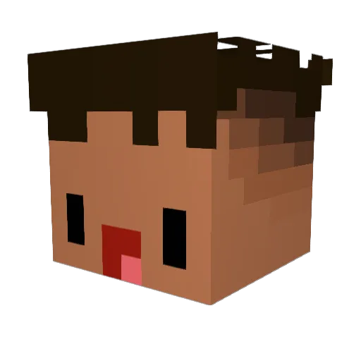 Renciss Minecraft avatar head, 3D render