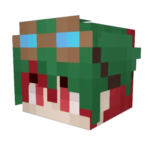 Renco4 Minecraft avatar head, 3D render