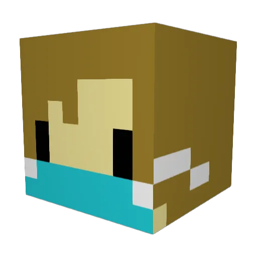 RendHD Minecraft avatar head, 3D render