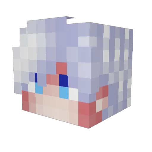 RendalXXQ Minecraft avatar head, 3D render