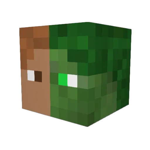 Renderss Minecraft avatar head, 3D render