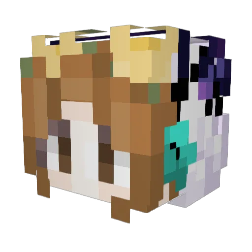 Rendgeno Minecraft avatar head, 3D render