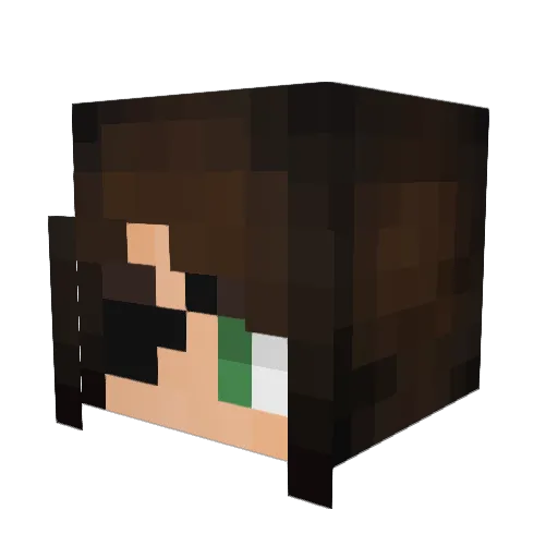 Rendizzy76 Minecraft avatar head, 3D render