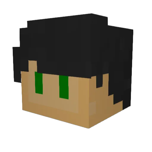 Rendune Minecraft avatar head, 3D render