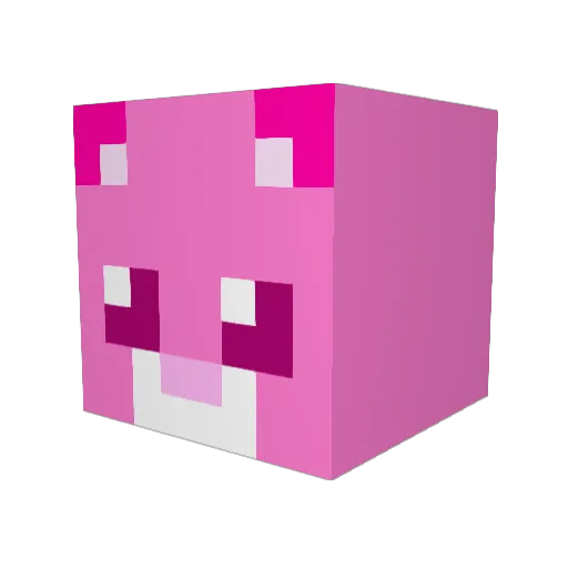 ReneAnn Minecraft avatar head, 3D render