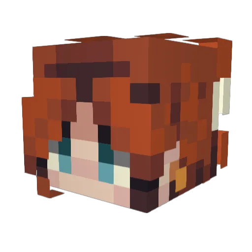 ReneCast Minecraft avatar head, 3D render