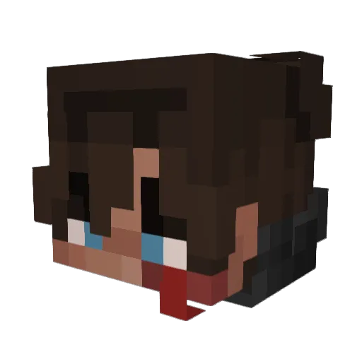 ReneTrucker Minecraft avatar head, 3D render