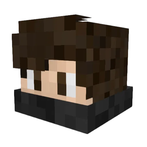 Rene_King Minecraft avatar head, 3D render