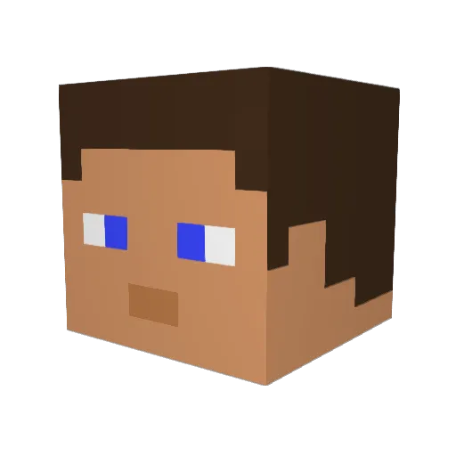 Rene_L Minecraft avatar head, 3D render