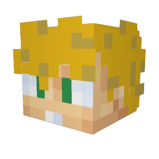 Renebpjaja Minecraft avatar head, 3D render