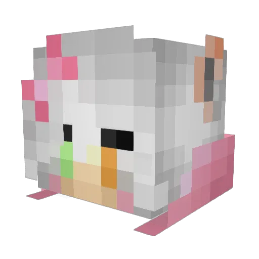 ReneeFirebrand Minecraft avatar head, 3D render