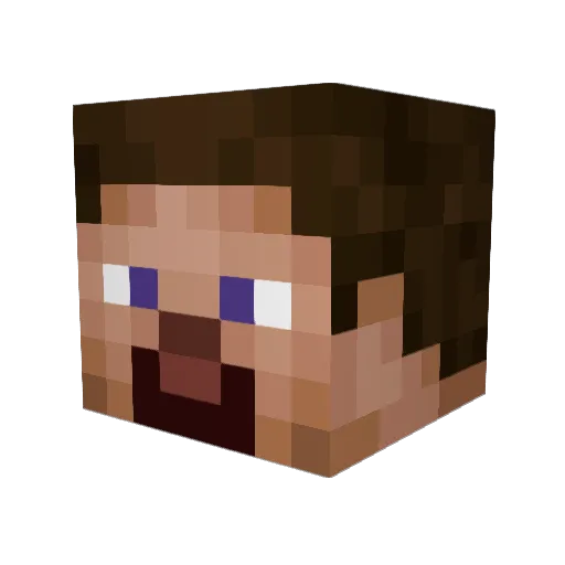 Renegadehawk Minecraft avatar head, 3D render