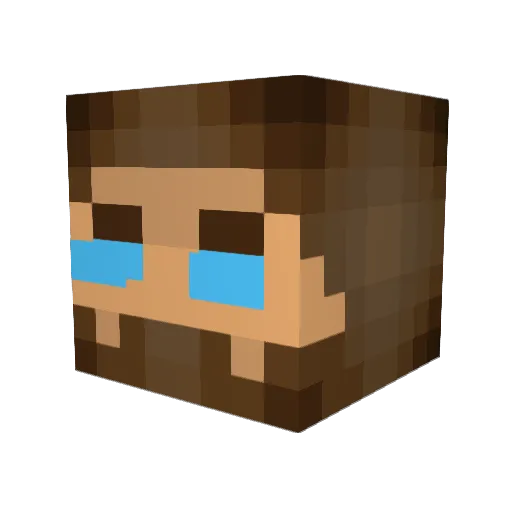 Renekfat Minecraft avatar head, 3D render