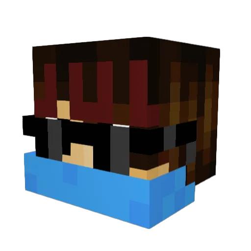Renetschibaer Minecraft avatar head, 3D render