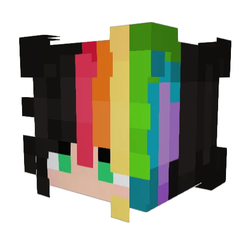 Reneveire Minecraft avatar head, 3D render