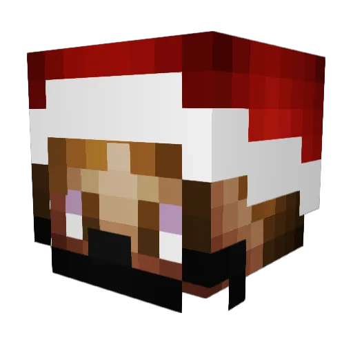 Renevima Minecraft avatar head, 3D render
