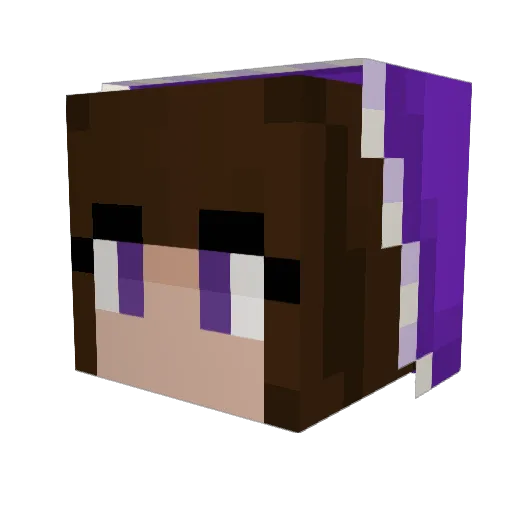Renevra Minecraft avatar head, 3D render