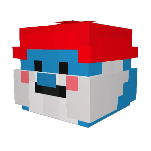 Rengarmoustache Minecraft avatar head, 3D render