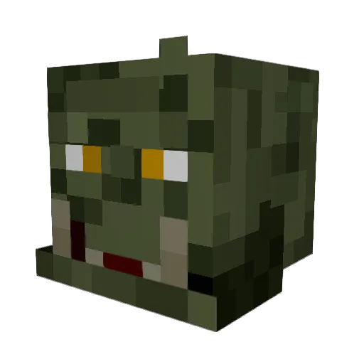 Rengiki Minecraft avatar head, 3D render