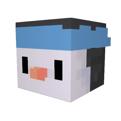Rengliy Minecraft avatar head, 3D render
