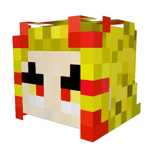 Rengokusan2022 Minecraft avatar head, 3D render