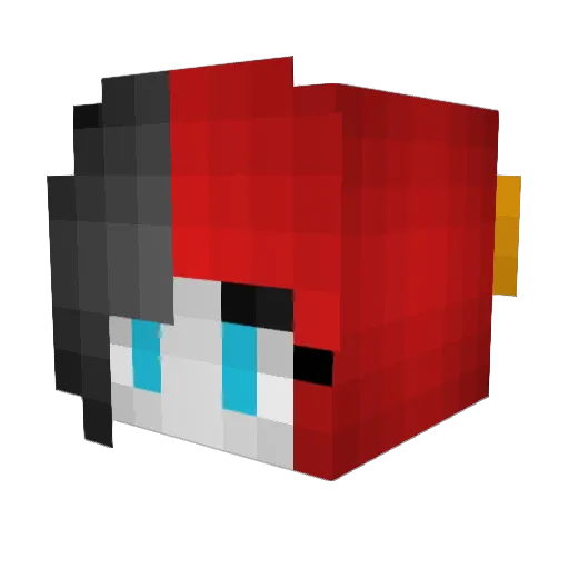 Renident Minecraft avatar head, 3D render