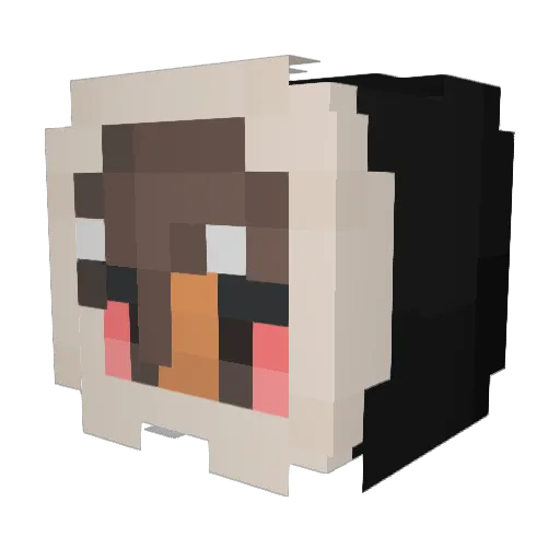 Renigate Minecraft avatar head, 3D render