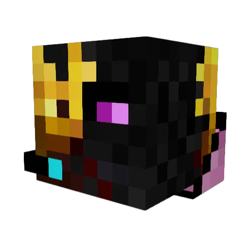 Renija Minecraft avatar head, 3D render