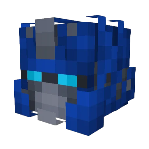 Renimated Minecraft avatar head, 3D render