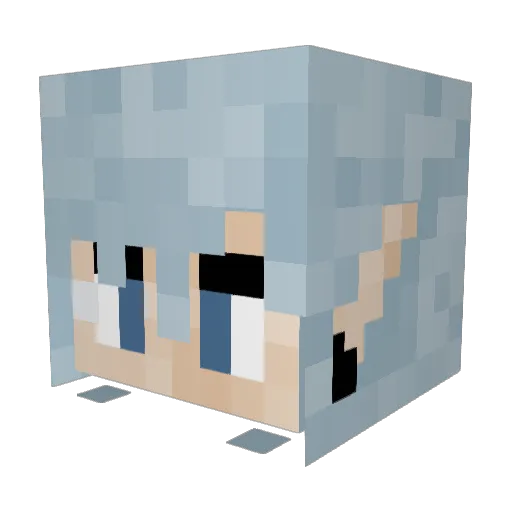Renker Minecraft avatar head, 3D render