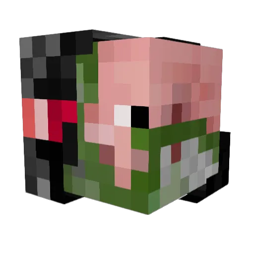 Renko Minecraft avatar head, 3D render