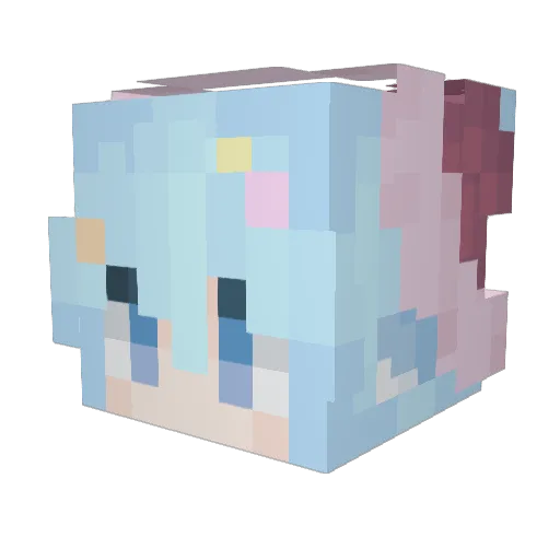 Renkosung Minecraft avatar head, 3D render