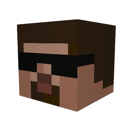 Renkyboy Minecraft avatar head, 3D render