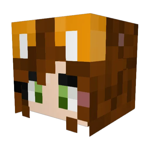 Rennith Minecraft avatar head, 3D render