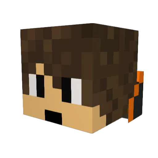 Rennmaus07 Minecraft avatar head, 3D render