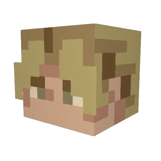 Rennsboy Minecraft avatar head, 3D render
