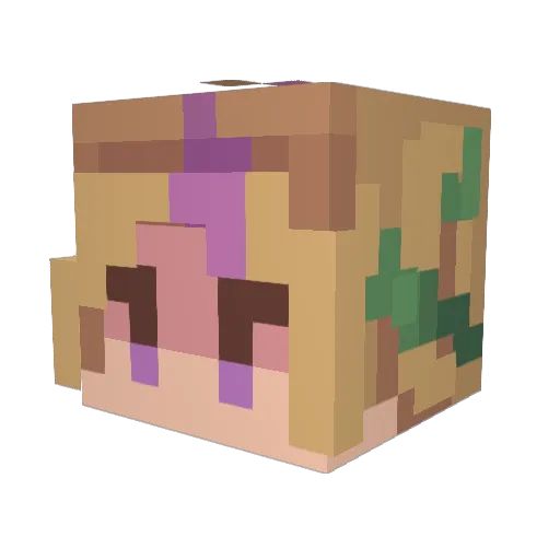 Rennsense Minecraft avatar head, 3D render