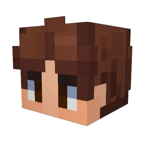 RenoG0 Minecraft avatar head, 3D render
