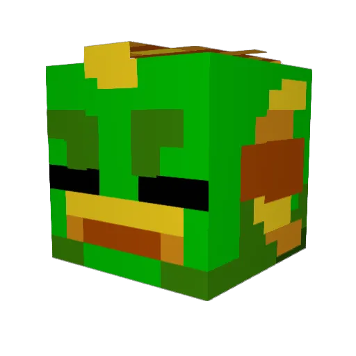 Renoox__ Minecraft avatar head, 3D render