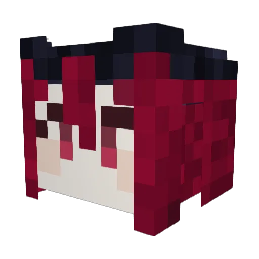 Renotsuki Minecraft avatar head, 3D render