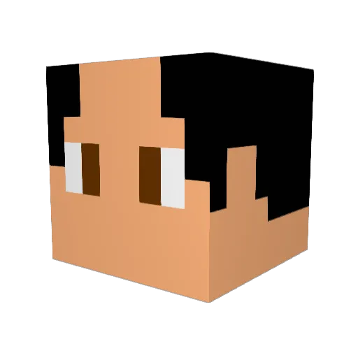Renren0920 Minecraft avatar head, 3D render