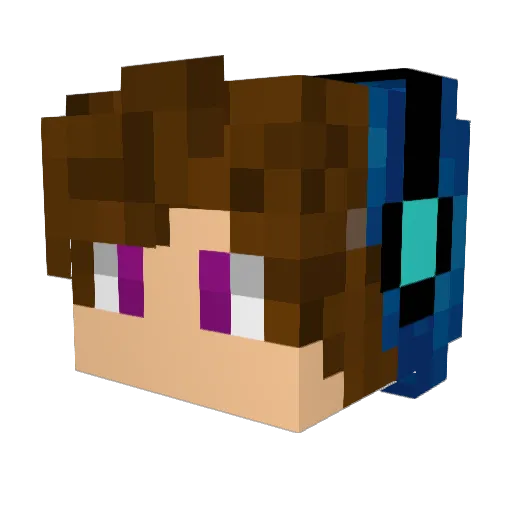 Rens127 Minecraft avatar head, 3D render